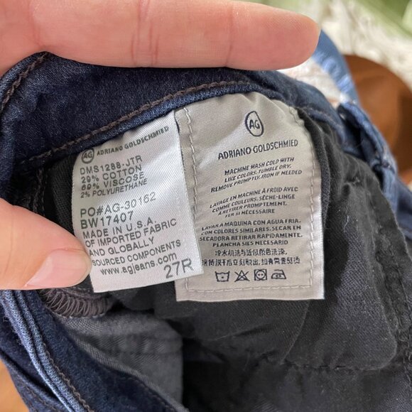 AG Adriano Goldschmied The Leggings Size 27 Super Skinny Jeans Dark Wash - Picture 9 of 11